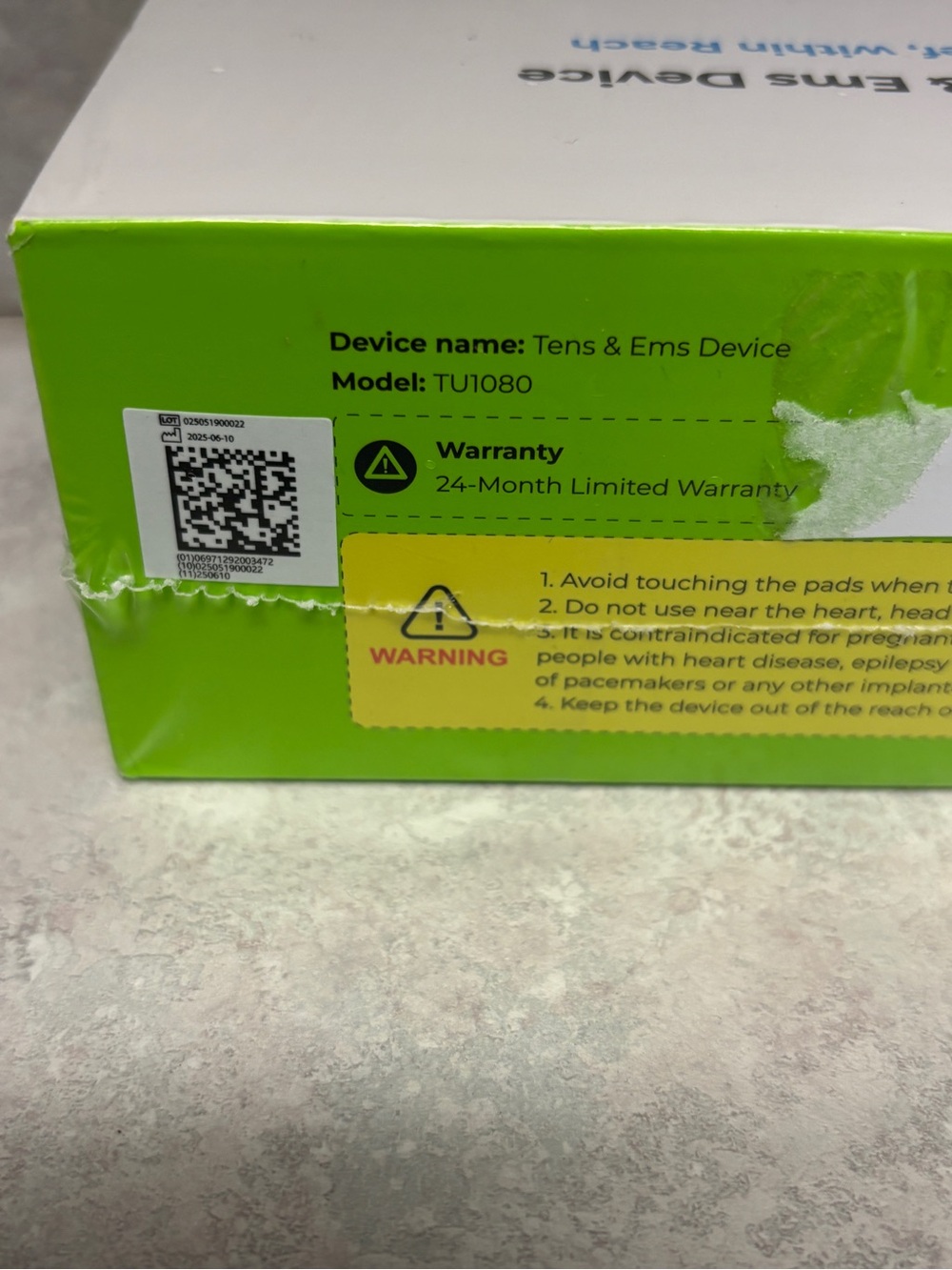 AUVON TENS & EMS Muscle Stimulator Unit TU1080 Pain Relief Device – New Sealed - Picture 3 of 3